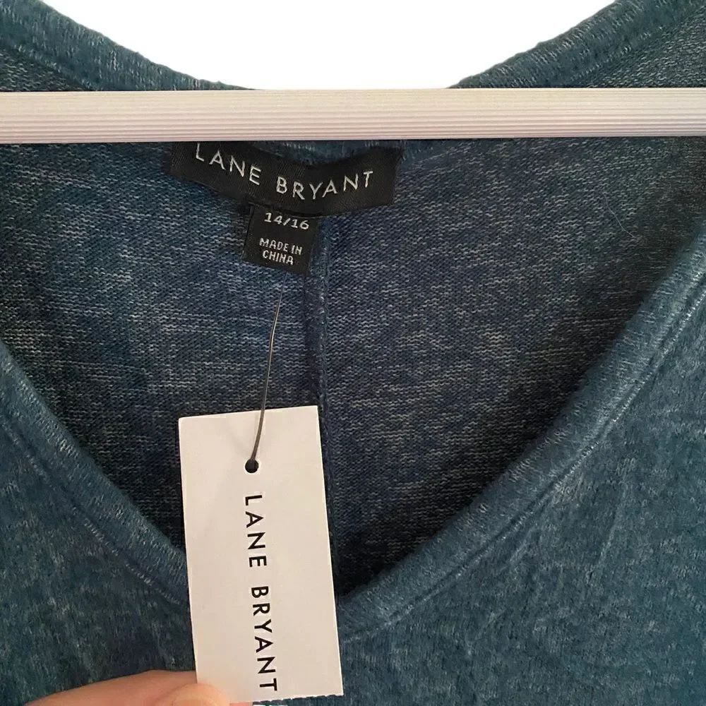Lane Bryant NWT sweater tank top blue green Heather size 14/16 - Picture 9 of 12